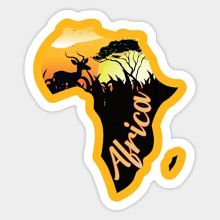 Gazelle bei Nacht in Afrika Sticker